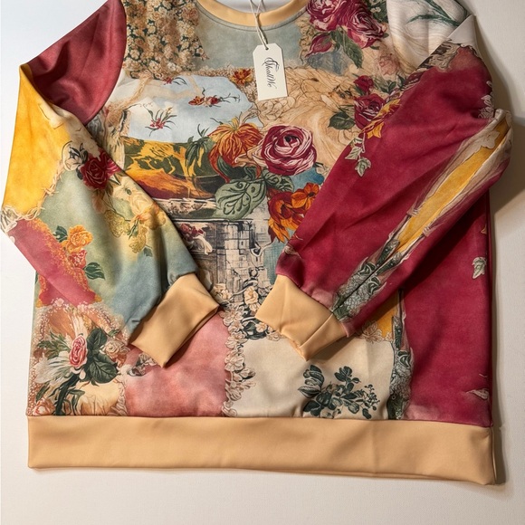 NWT Shall We Women's Patch Floral Design Size L (KB1) - Picture 2 of 8